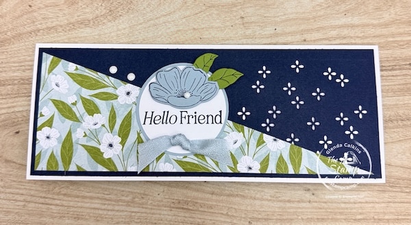 slimline cards with designer series paper from the stamp camp