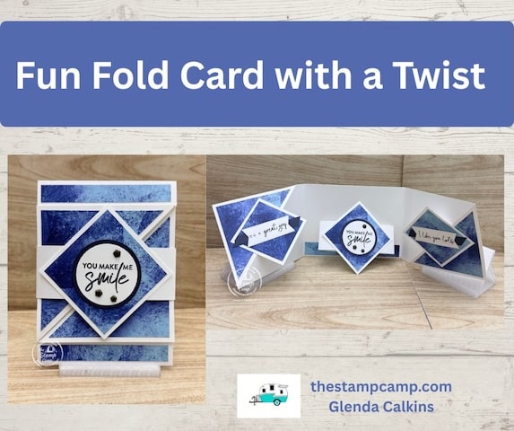 Fun Fold Card with a twist featuring the Nature Walk Designer Series Paper from the Stamp Camp 