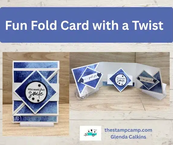 Fun Fold Card with a twist featuring the Nature Walk Designer Series Paper from the Stamp Camp