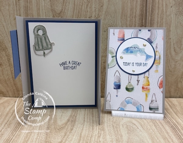 waterside retreat fun fold card