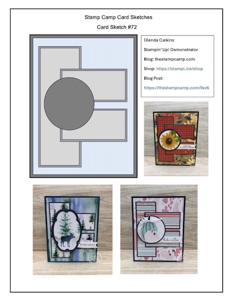 card sketches from the stamp camp