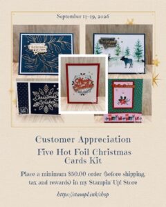Customer Appreciation 5 Hot Foil Christmas Cards