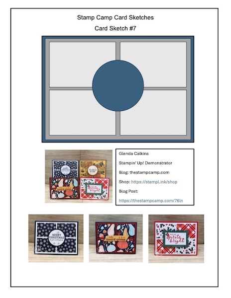 card sketches from the stamp camp