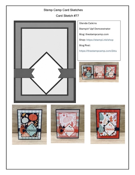 card sketches from the stamp camp